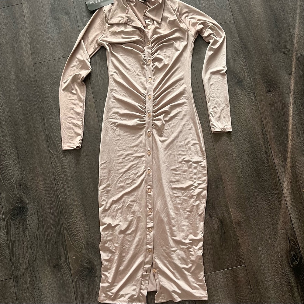 Slinky mauve midi dress